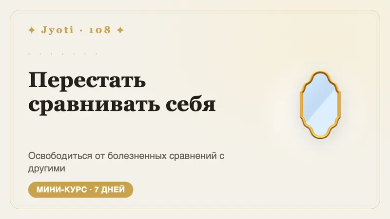 Перестать сравнивать себя: 7 дней — Перестаньте мерить свою жизнь чужими витринами — и увидьте собственный путь в свете своей карты.