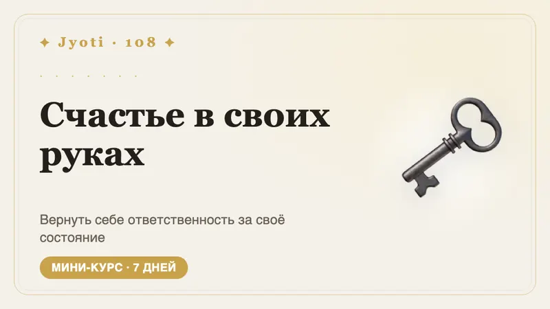 Счастье в своих руках: 7 дней — Верните себе руль собственного настроения — через маленькие выборы, которые каждый день в Ваших руках.