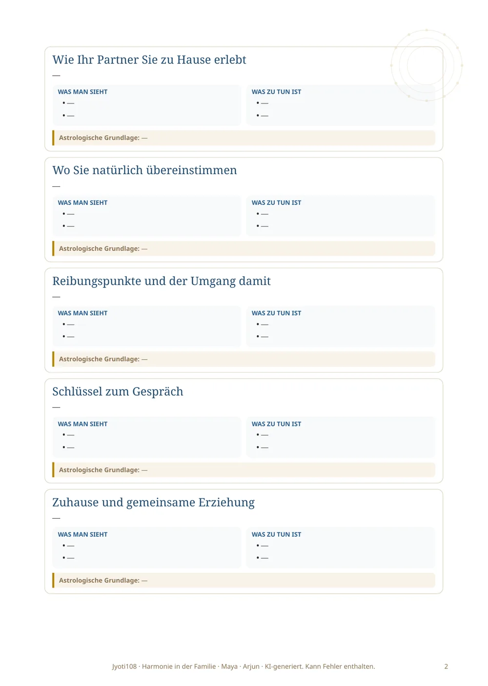 Familienverträglichkeit — Beispielseite 2