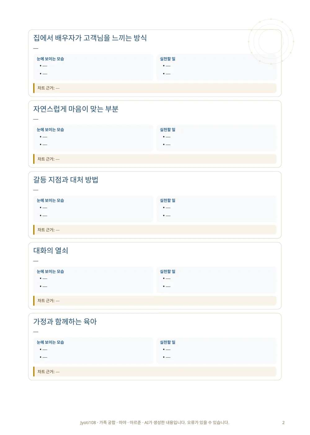 가족 궁합 — 샘플 페이지 2