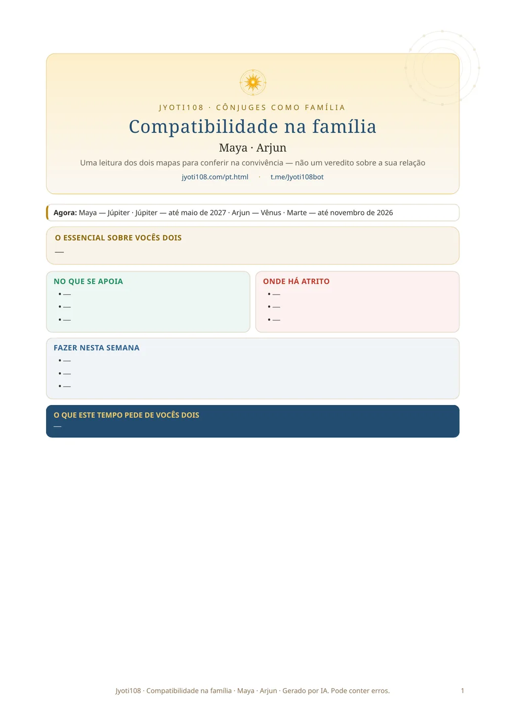 Compatibilidade familiar — Página de amostra 1