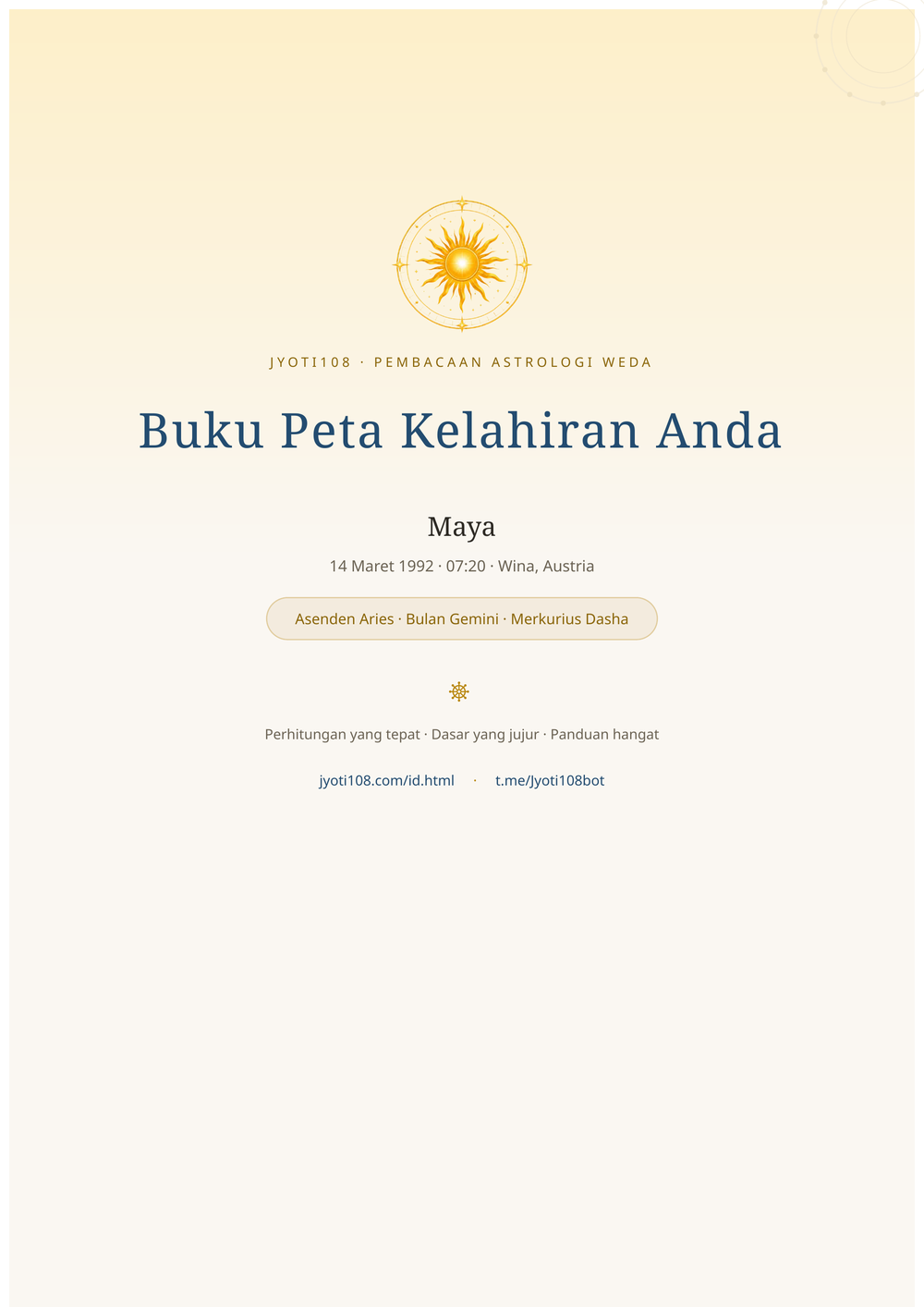 Buku Peta Kelahiran Anda