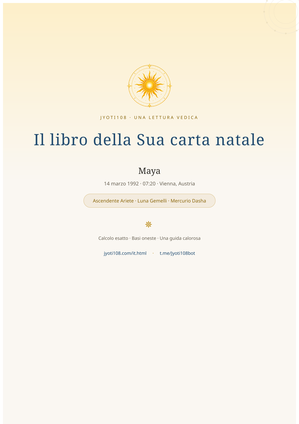Il libro della Sua carta natale
