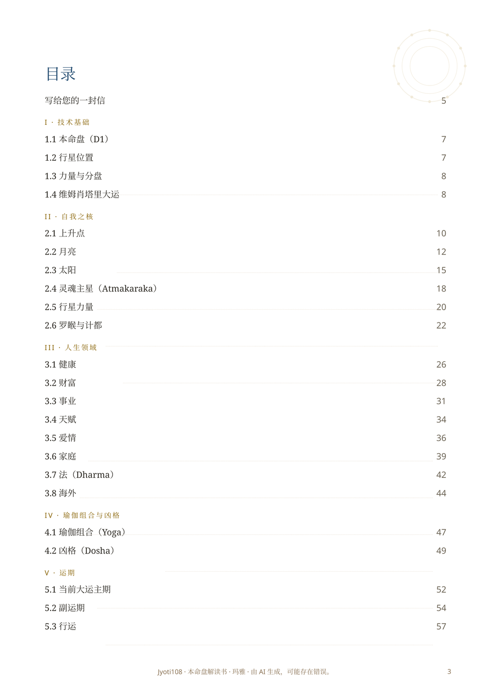 含 24 个章节及页码的目录